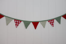 Load image into Gallery viewer, the mini merry - sage, green stripe, red gingham and red
